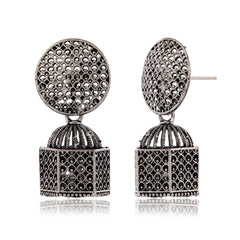 Lattice Cube Jhumka Earrings
