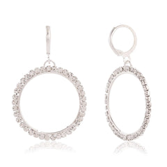 Pavé Halo Hoop Earrings