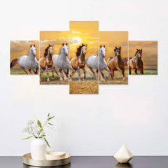 Running Horses 5-Piece Wall Art Set