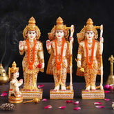 Ram darbar Idol Sita Statue Hanuman Laxman Idol Antique Finish Home D?cor Marble God Statue - TN Creations