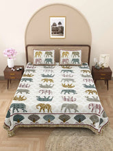 100% Pure Cotton Traditional Printed Bedsheet for Double Bed King Size Bedsheet with 2 Pillow Covers - TN Creations