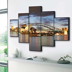 Sydney Opera House & Harbour Bridge 5-Piece Wall Art Set