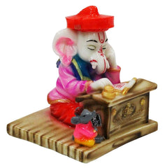 Thinking Lord Ganesha Statue with Mouse - TN Creations