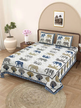 100% Pure Cotton Traditional Printed Bedsheet for Double Bed King Size Bedsheet with 2 Pillow Covers - TN Creations