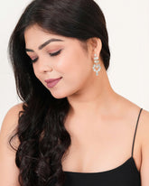 Halo Loop Pavé Drop Earrings