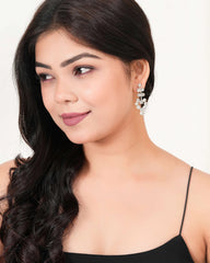 Halo Loop Pavé Drop Earrings