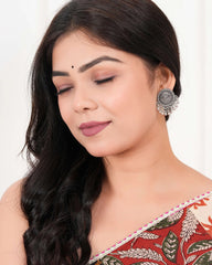 Sunburst Disc Jhumka Earrings