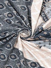 100% Pure Cotton Traditional Printed Bedsheet for Double Bed King Size Bedsheet with 2 Pillow Covers - TN Creations