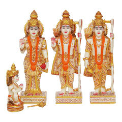 Ram darbar Idol Sita Statue Hanuman Laxman Idol Antique Finish Home D?cor Marble God Statue - TN Creations