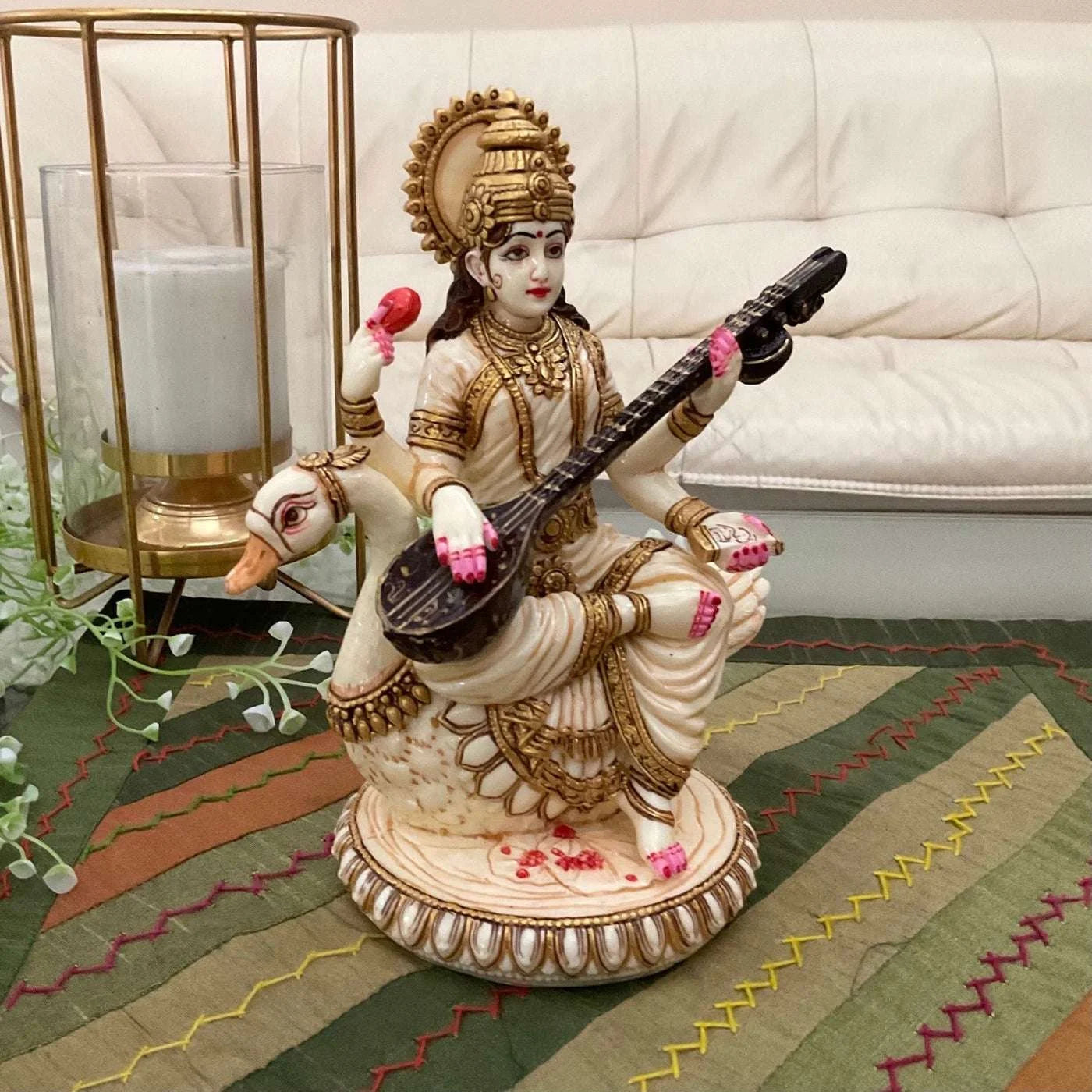 Handcrafted Marble Religious Statue – Exquisite God Idol for Home & Temple Décor