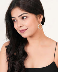 Pavé Halo Hoop Earrings