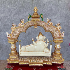 Handcrafted Marble Religious Statue – Exquisite God Idol for Home & Temple Décor - TN Creations