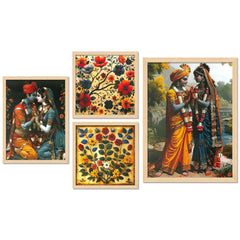 SET OF 4 DIGITAL WALL PAINTING - TN Creations