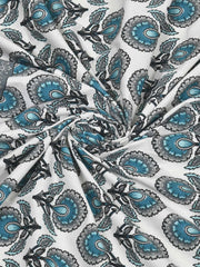 100% Pure Cotton Traditional Printed Bedsheet for Double Bed King Size Bedsheet with 2 Pillow Covers - TN Creations