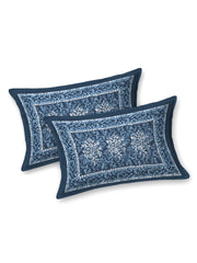 100% Pure Cotton Traditional Printed Bedsheet for Double Bed King Size Bedsheet with 2 Pillow Covers - TN Creations