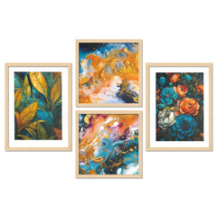 SET OF 4 DIGITAL WALL PAINTING - TN Creations