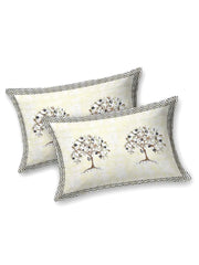 100% Pure Cotton Traditional Printed Bedsheet for Double Bed King Size Bedsheet with 2 Pillow Covers - TN Creations