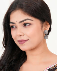 Lattice Cube Jhumka Earrings