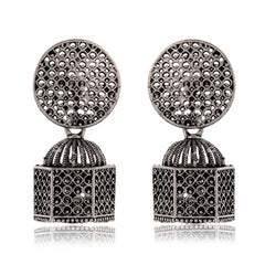 Lattice Cube Jhumka Earrings