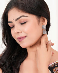 Lattice Cube Jhumka Earrings