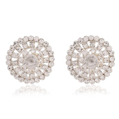 Rosette Pavé Stud Earrings