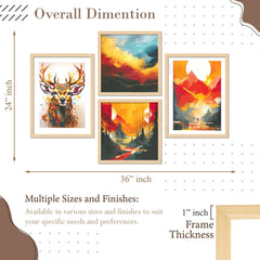 SET OF 4 DIGITAL WALL PAINTING - TN Creations