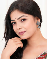 Diamond‑Stud Jhumka Earrings