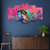 Radha Krishna Love 5-Piece Wall Art Set
