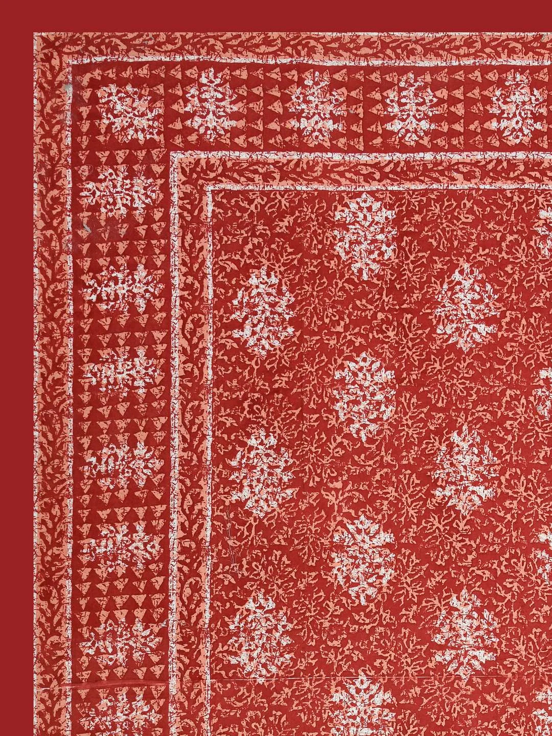 100% Pure Cotton Traditional Printed Bedsheet for Double Bed King Size Bedsheet with 2 Pillow Covers - TN Creations