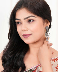 Floral Chandelier Jhumka Earrings