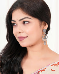 Floral Chandelier Jhumka Earrings