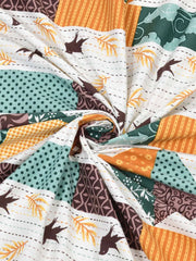 100% Pure Cotton Traditional Printed Bedsheet for Double Bed King Size Bedsheet with 2 Pillow Covers - TN Creations