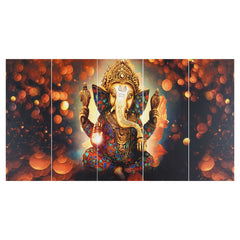 Majestic Lord Ganesha 5-Piece Wall Art Set