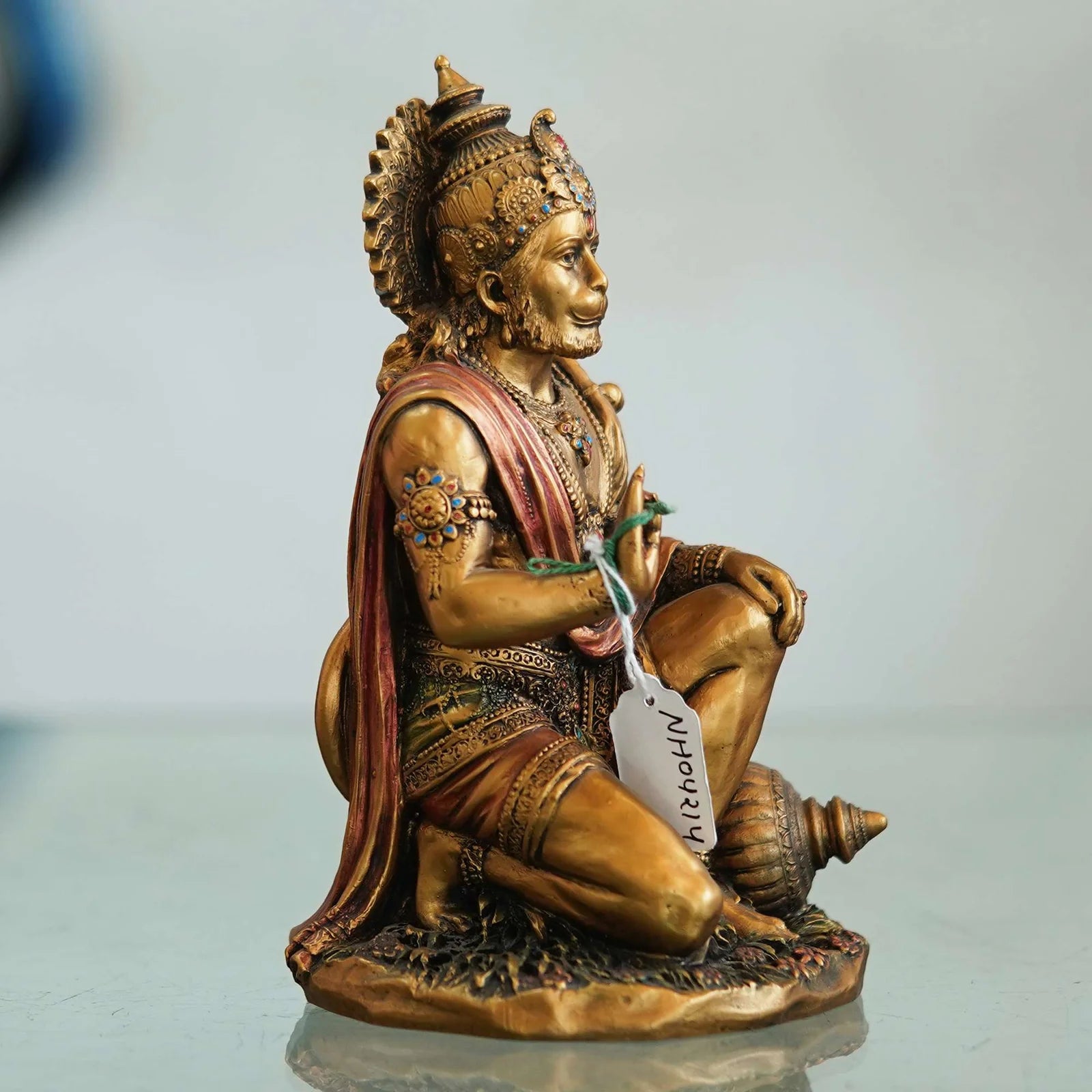 Bronz Sitting Hanuman Statue - TN Creations