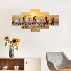 Running Horses 5-Piece Wall Art Set