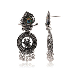 Radha‑Krishna Dangle Earrings