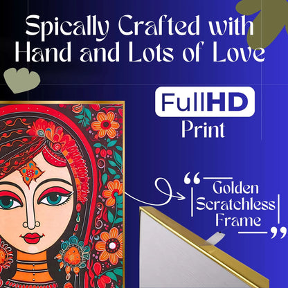 Premium Set of 4 Golden Framed Wall Paintings