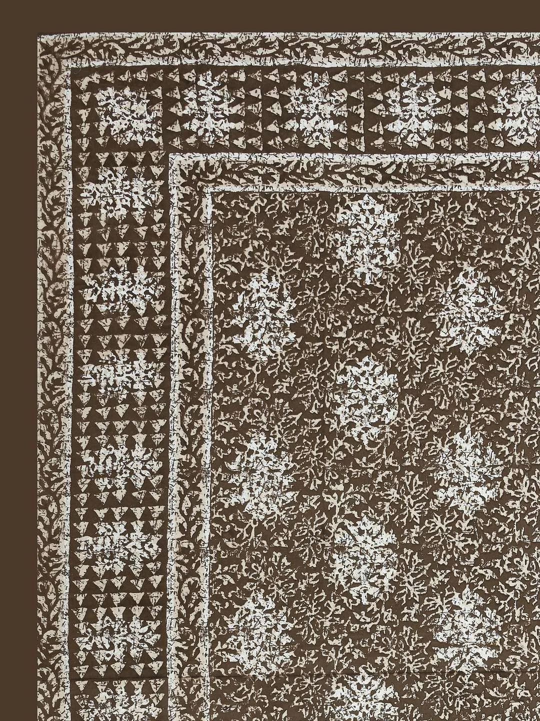 100% Pure Cotton Traditional Printed Bedsheet for Double Bed King Size Bedsheet with 2 Pillow Covers - TN Creations