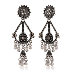 Floral Chandelier Jhumka Earrings