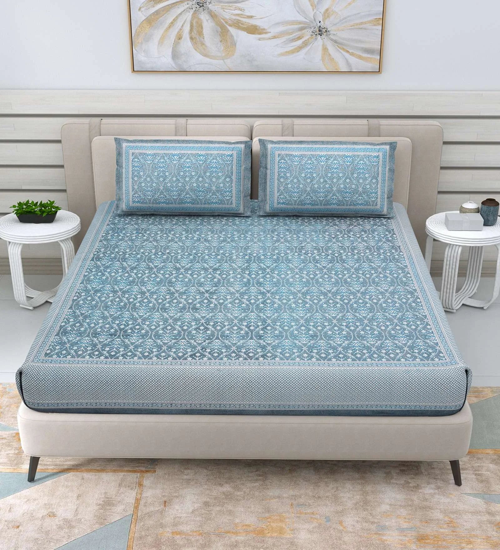 100% Cotton King Bed Sheet Set - TN Creations