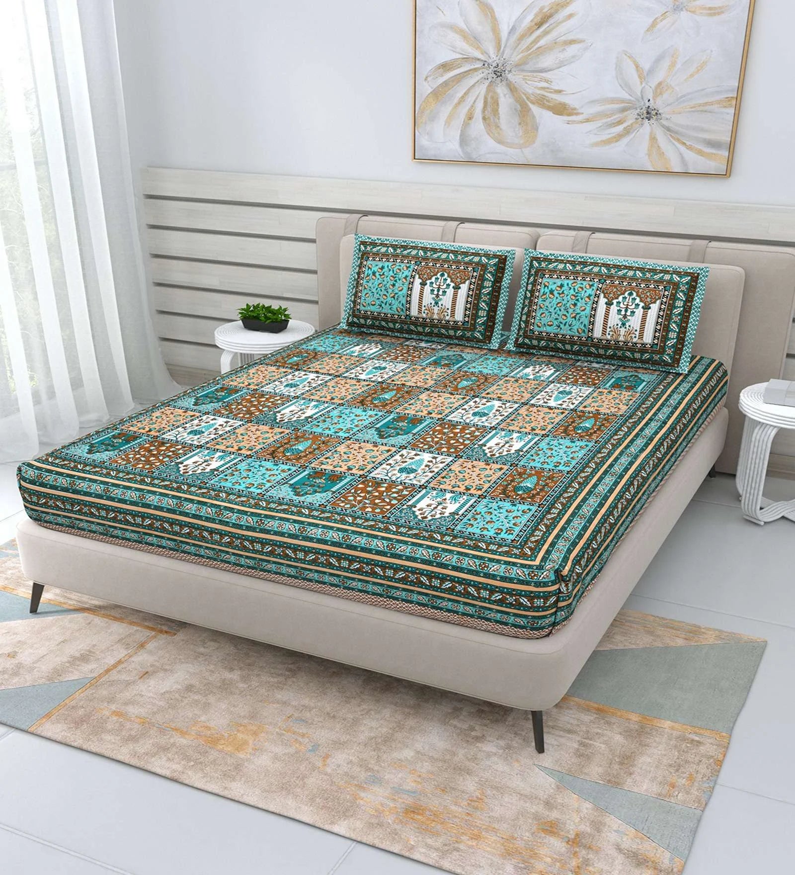 100% Cotton King Bed Sheet Set - TN Creations