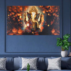 Majestic Lord Ganesha 5-Piece Wall Art Set