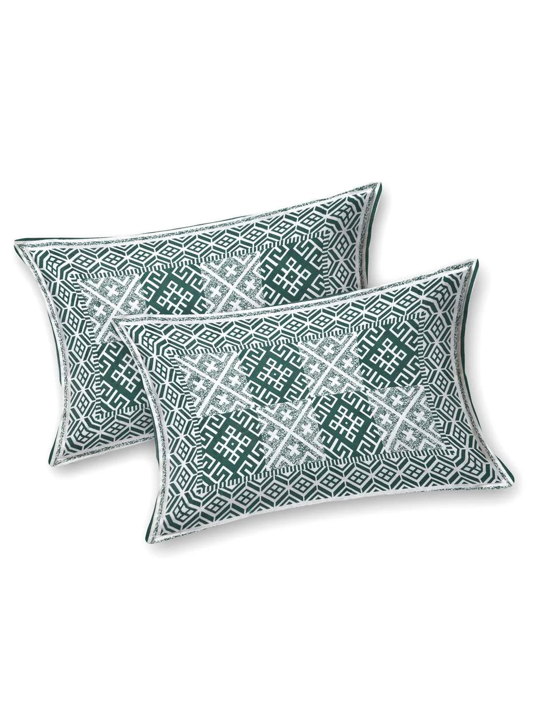 100% Pure Cotton Traditional Printed Bedsheet for Double Bed King Size Bedsheet with 2 Pillow Covers - TN Creations