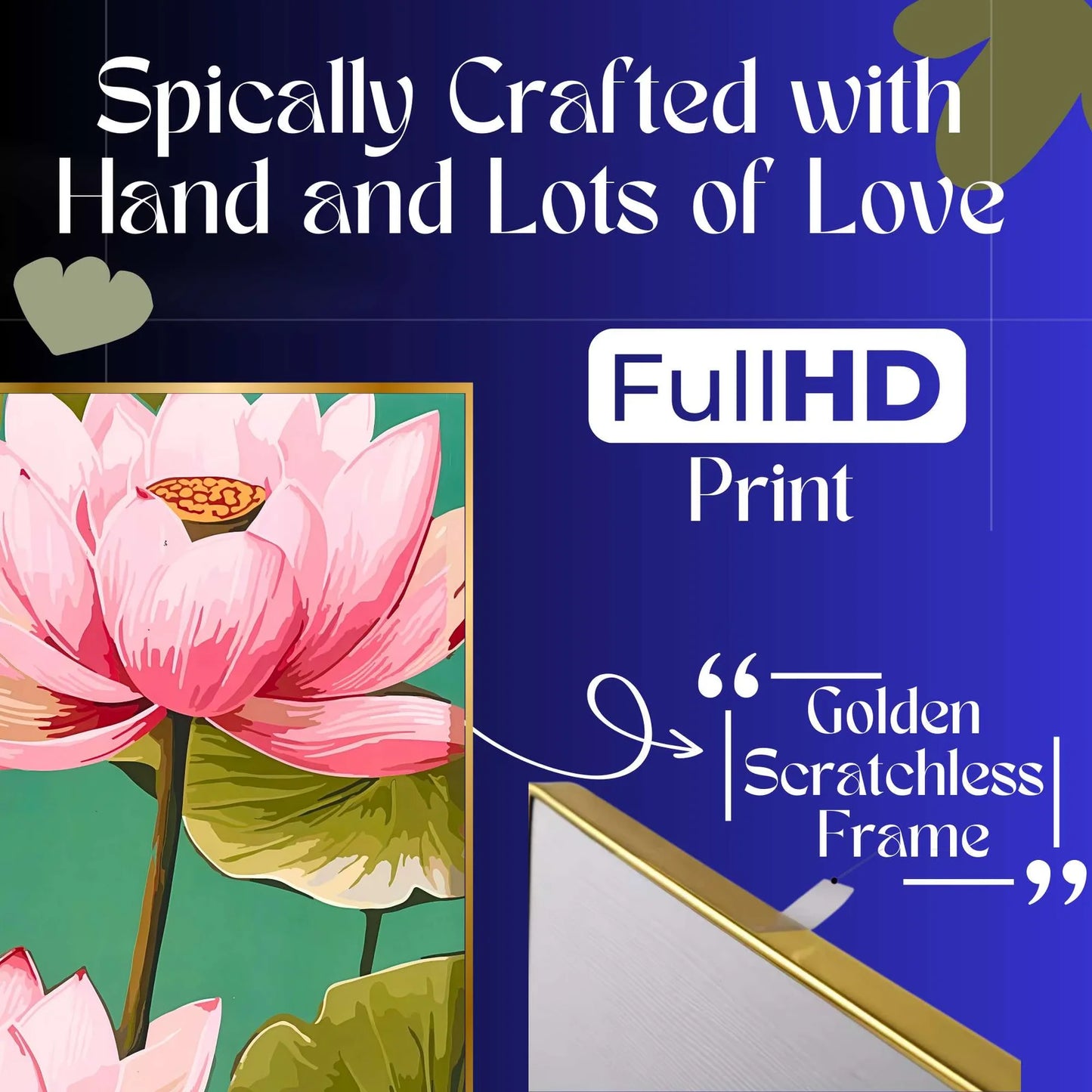Premium Set of 4 Golden Framed Wall Paintings