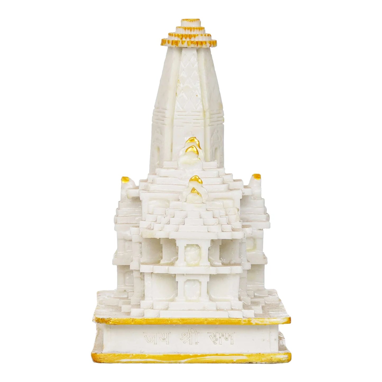 Handcrafted White Marble Ram Mandir Idol – Shri Ram Janmabhoomi Ayodhya Model for Home & Temple