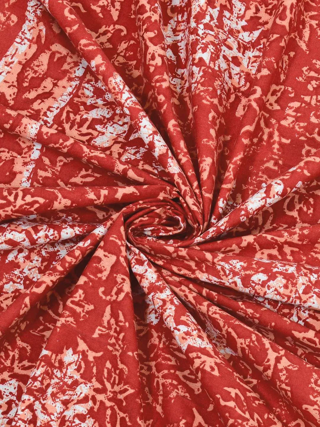 100% Pure Cotton Traditional Printed Bedsheet for Double Bed King Size Bedsheet with 2 Pillow Covers - TN Creations