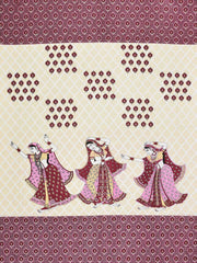 100% Pure Cotton Traditional Printed Bedsheet for Double Bed King Size Bedsheet with 2 Pillow Covers - TN Creations