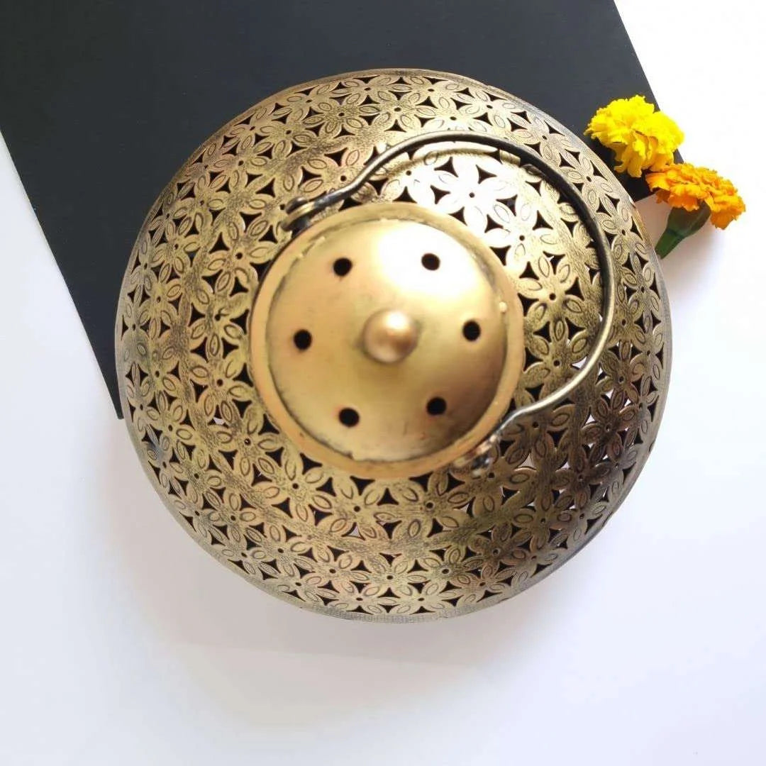 Brass Incense Burner with Smoke - TN Creations