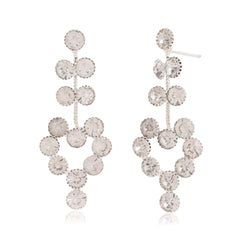 Halo Loop Pavé Drop Earrings