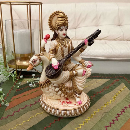 Handcrafted Marble Religious Statue – Exquisite God Idol for Home & Temple Décor